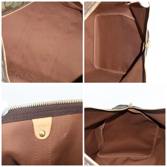 LOUIS VUITTON Monogram Graffiti Keepall 50 Boston Bag Khaki M92196 Auth 115621AM - Picture 15 of 16